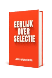 3D mock-up van het boek Eerlijk over Selectie