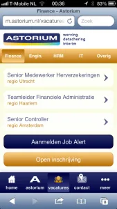 Mobile Recruitment - Astorium vacatures