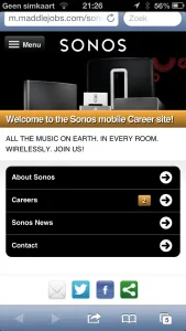 Mobile Recruitment - Sonos home